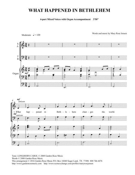 What Happened In Bethlehem Sheet Music