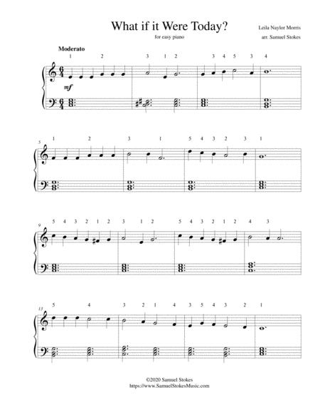 What If It Were Today For Easy Piano Sheet Music