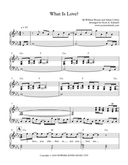 What Is Love Sheet Music