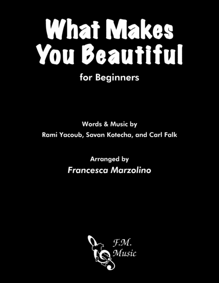 What Makes You Beautiful For Beginners Sheet Music