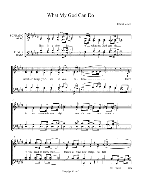 What My God Can Do Sheet Music