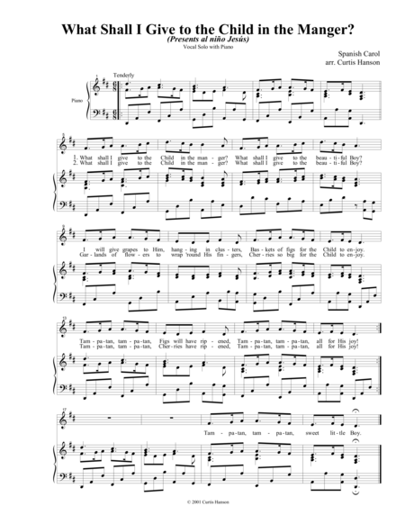 Free Sheet Music What Shall I Give To The Child In The Manger