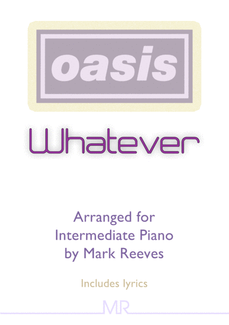 Free Sheet Music Whatever By Oasis Piano Solo