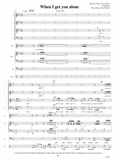 When I Get You Alone Satb Popband Brass Sheet Music