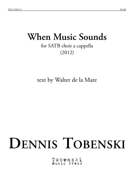 When Music Sounds Sheet Music