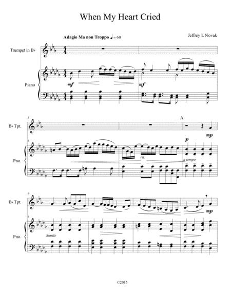 When My Heart Cried Sheet Music