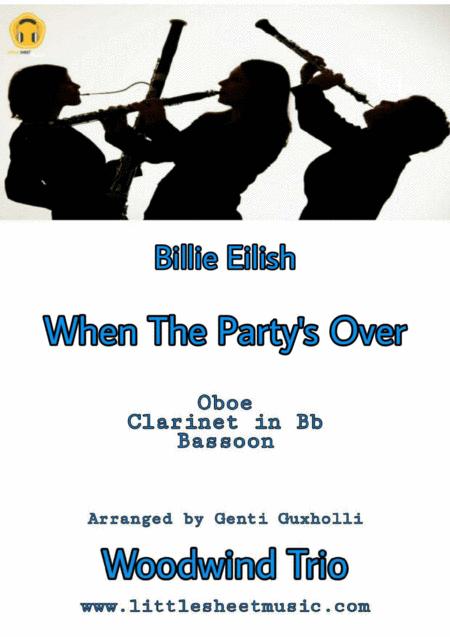 Free Sheet Music When The Party Over Woodwind Trio
