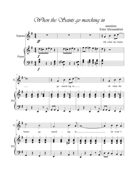 When The Saints Go Marching In Voice And Piano Sheet Music