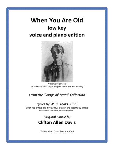 When You Are Old From Songs Of Yeats Clifton Davis Sheet Music