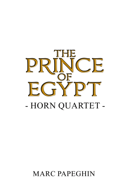 When You Believe From The Prince Of Egypt French Horn Quartet Sheet Music