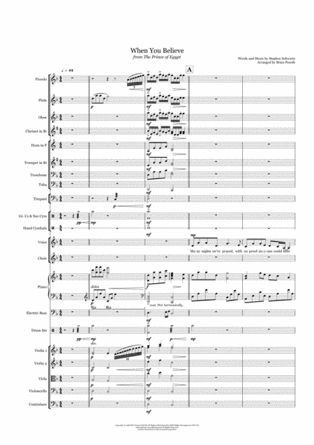 Free Sheet Music When You Believe From The Prince Of Egypt