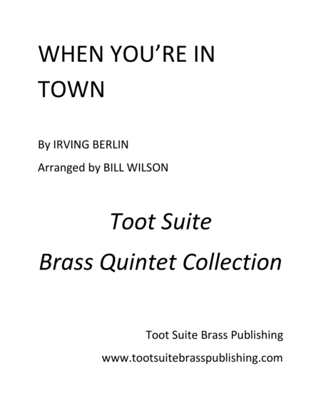 Free Sheet Music When You Re In Town