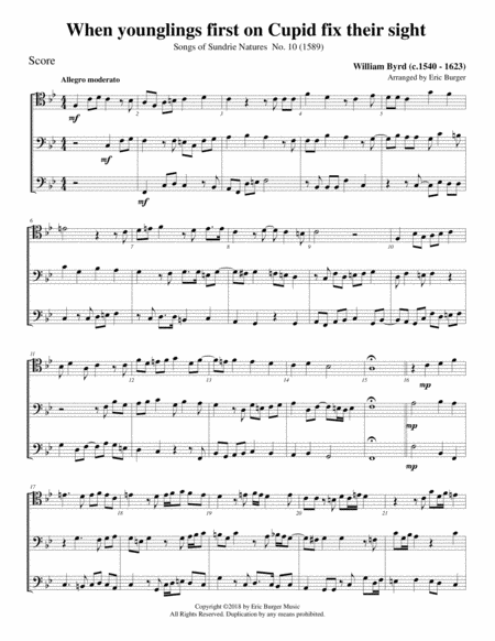 When Younglings First On Cupid Fix Their Sight Sheet Music