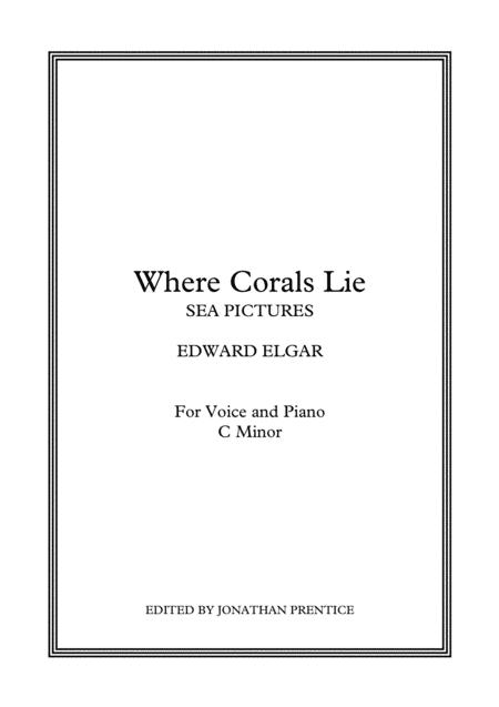 Where Corals Lie Sea Pictures C Minor Sheet Music