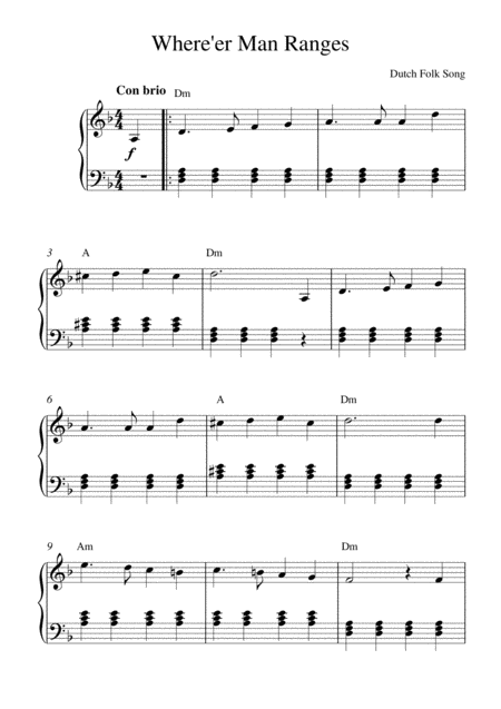 Where Er Man Ranges Sheet Music