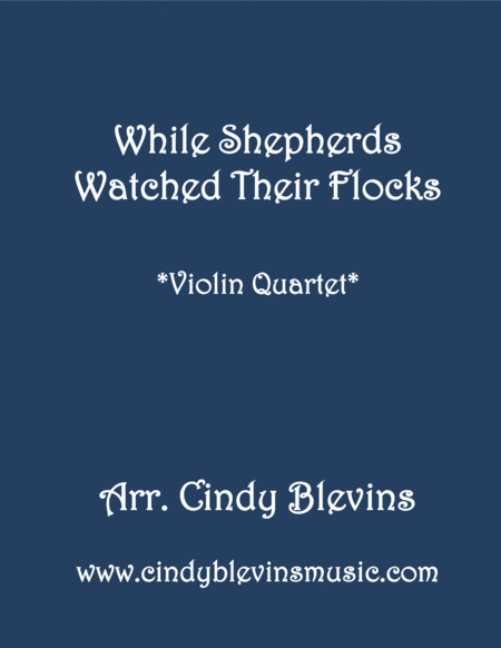 While Shepherds Watched For Violin Quartet Sheet Music