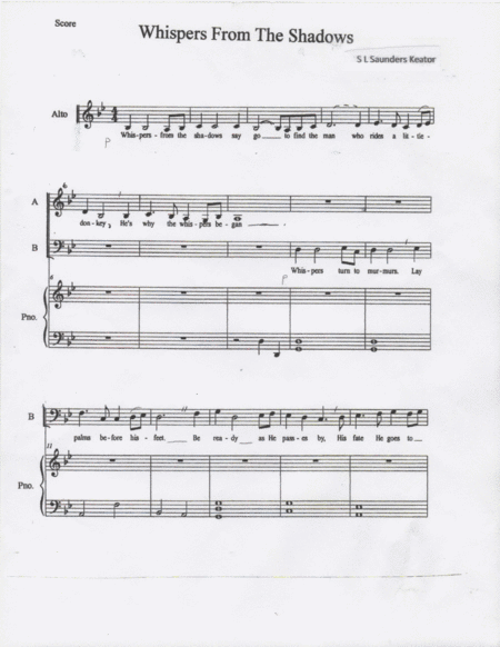 Whispers From The Shadows Sheet Music