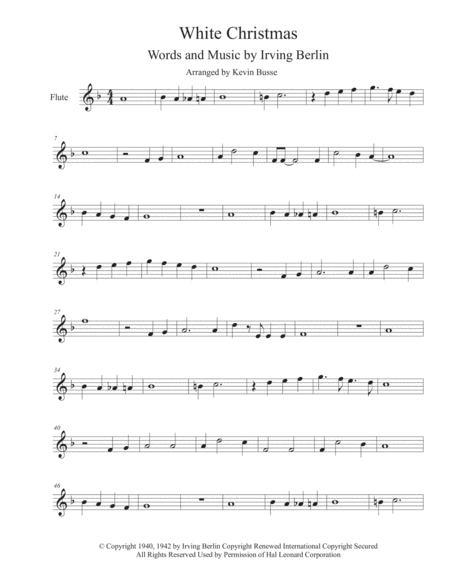 White Christmas Flute Sheet Music