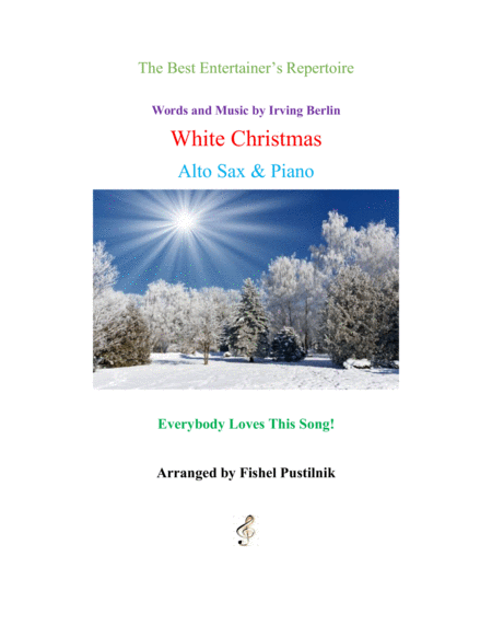 Free Sheet Music White Christmas For Alto Sax Piano