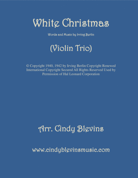 White Christmas For Violin Trio Sheet Music