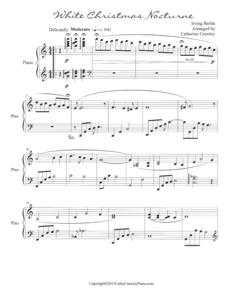 Free Sheet Music White Christmas Nocturne