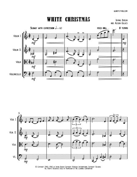 Free Sheet Music White Christmas String Trio Optional Vln2 Or Vla