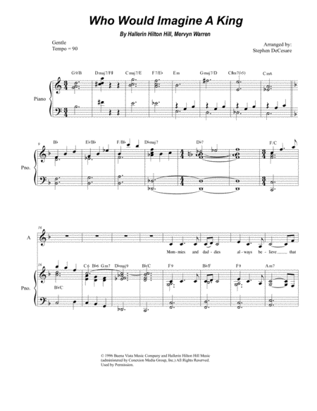 Free Sheet Music Who Would Imagine A King For Ssa