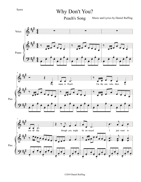 Why Dont You Peachs Song Sheet Music