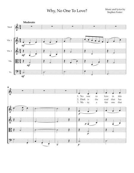 Free Sheet Music Why No One To Love Score And Parts