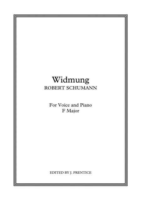 Widmung F Major Sheet Music