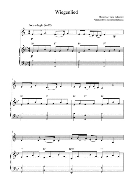 Wiegenlied Sheet Music