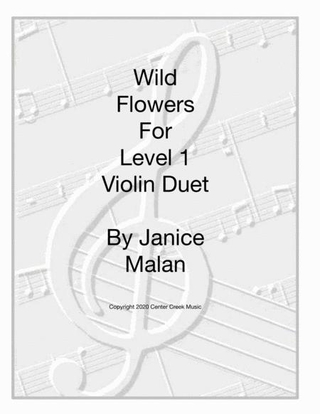 Wild Flowers For Level 1 Violin Duet Sheet Music