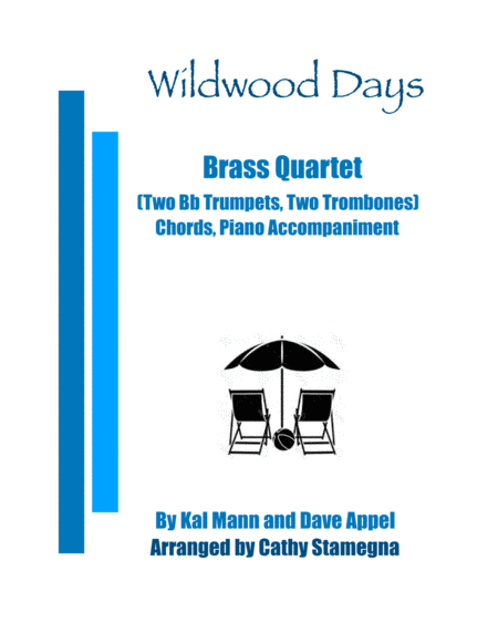 Wildwood Days Brass Quartet Two Bb Trumpets Two Trombones Chords Piano Accompaniment Sheet Music