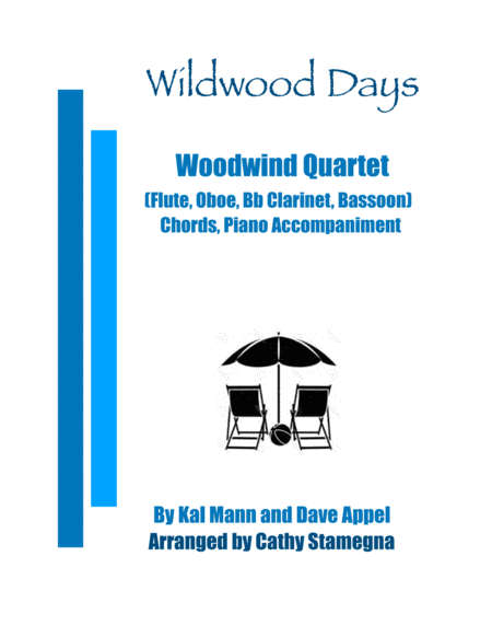 Free Sheet Music Wildwood Days Woodwind Quartet Flute Oboe Bb Clarinet Bassoon Chords Piano Accompaniment