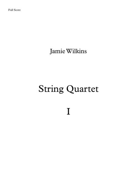 Wilkins String Quartet First Movement Allegro Agitato Sheet Music