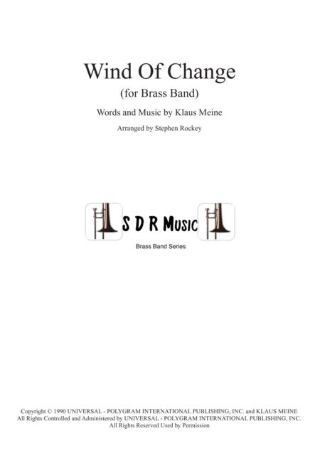 Wind Of Change For Brass Band Sheet Music