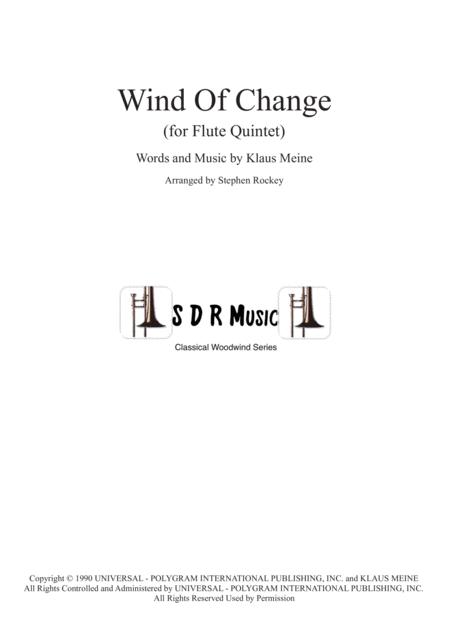 Wind Of Change For Flute Quintet Sheet Music