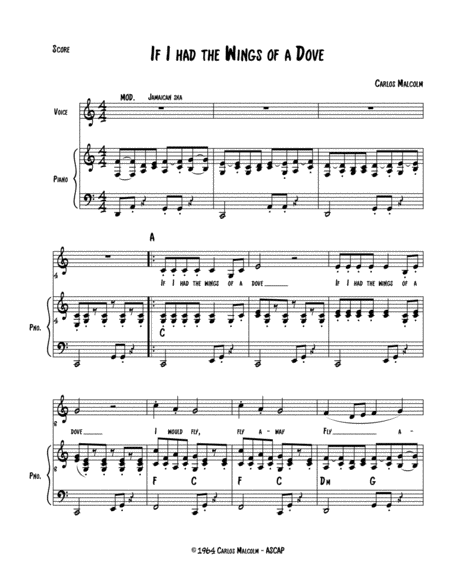 Wings Of A Dove Sheet Music