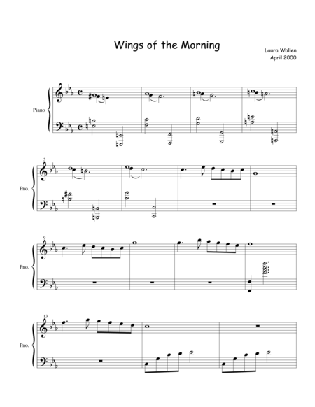 Wings Of The Morning Sheet Music