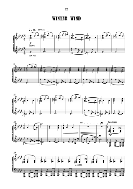 Free Sheet Music Winter Wind