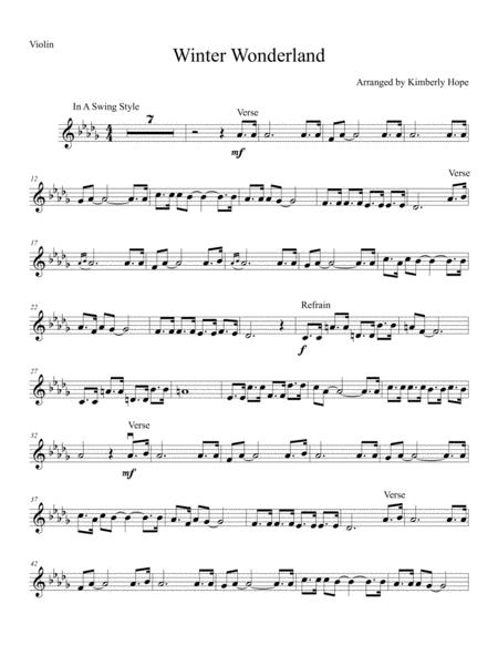 Winter Wonderland Violin Solo Sheet Music