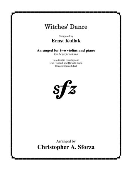 Free Sheet Music Witches Dance For Two Violins And Piano