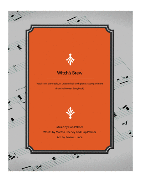 Free Sheet Music Witchs Brew Halloween Song