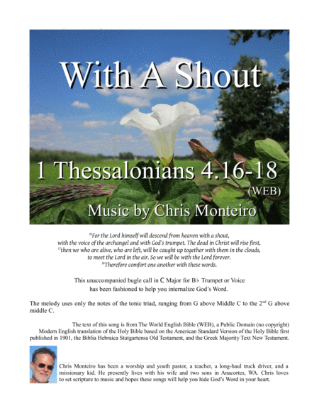 With A Shout 1 Thessalonians 4 16 18 Web Sheet Music