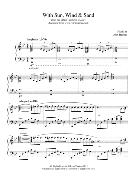 Free Sheet Music With Sun Wind Sand