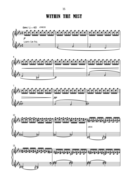 Free Sheet Music Within The Mist