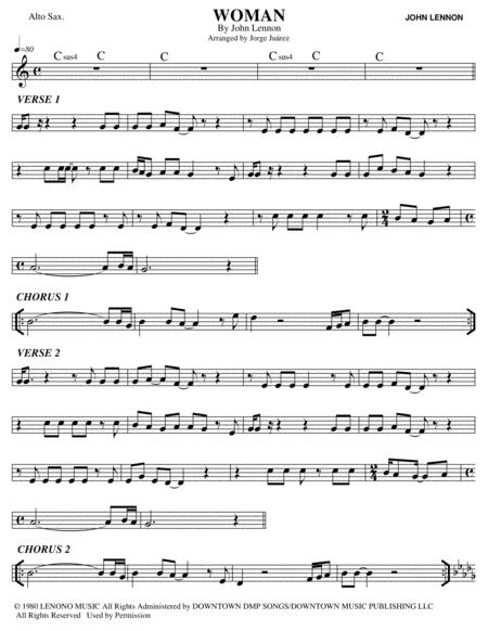 Woman Alto Sax Sheet Music