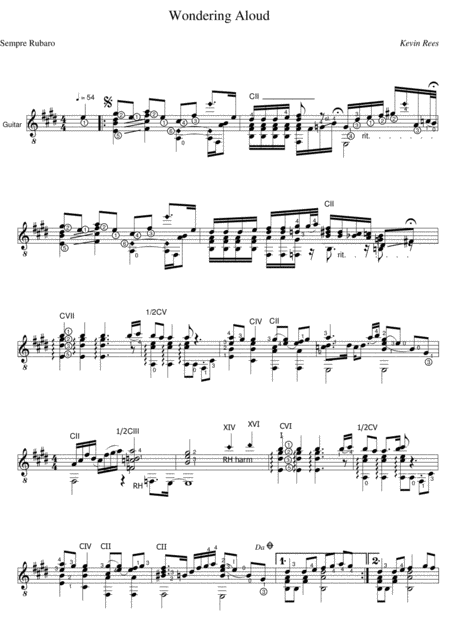 Wondering Aloud Sheet Music