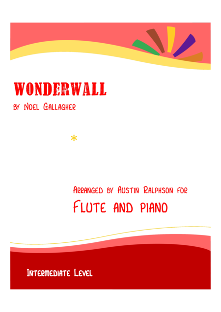 Free Sheet Music Wonderwall Flute And Piano Intermediate Level