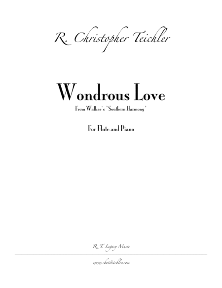 Wondrous Love Sheet Music